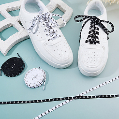 4 пара плоских шнурков из полиэстера двух цветов&nbsp;FIND-FH0012-24