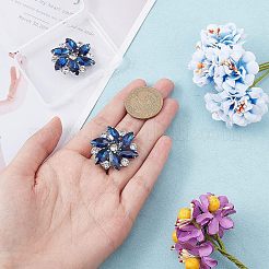 2 шт. съемное украшение для обуви со стразами из стекла&nbsp;DIY-FG0003-29