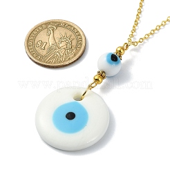 Collier pendentif mauvais œil au chalumeau&nbsp;NJEW-JN04614-01