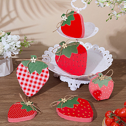 Настольное украшение из лесной клубники&nbsp;AJEW-WH0434-14