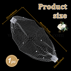 Velos faciales de malla de poliéster con rhinestone vintage para mujer&nbsp;AJEW-WH0609-840