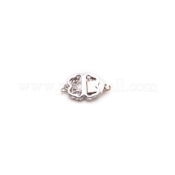 Messingfeld Strass Spangen&nbsp;KK-WH0045-05P