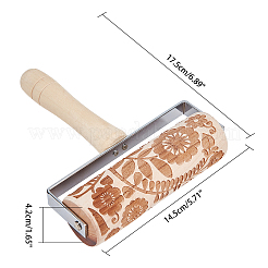 Rouleau de motif de gaufrage de noël en bois&nbsp;DIY-WH0209-65