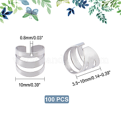 100 шт. фурнитура для ушей из нержавеющей стали 304 унисекс с отверстием&nbsp;FIND-DC0001-14