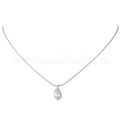 Подвеска из натурального культивированного пресноводного жемчуга с рисом&nbsp;NJEW-JN05831