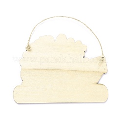 Доска плотности деревянная стена украшение дверная табличка подвески&nbsp;HJEW-C004-06