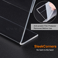 L-образный прозрачный акриловый держатель для табличек с наклоном назад&nbsp;LS-ODIS-WH0002-35