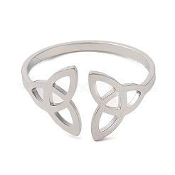 Открытое кольцо-манжета из нержавеющей стали марки 304&nbsp;RJEW-Z026-06P