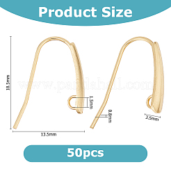 50 шт. крючки для сережек из нержавеющей стали 304&nbsp;STAS-HS0001-14