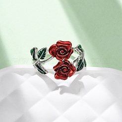 Кольца-манжеты из цинкового сплава с эмалью для женщин&nbsp;RJEW-U058-01P