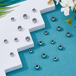 120 шт. 2 стиля 304 нержавеющая сталь европейские бусины&nbsp;FIND-HS0001-23