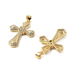 Colgante micropavé cubic zirconia de latón&nbsp;KK-R229-10G-E
