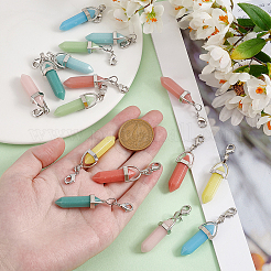 Подвеска из синтетического светящегося камня с двойным концом&nbsp;HJEW-AB00379