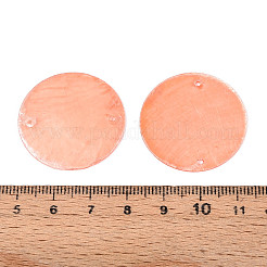 Sprühlackierte natürliche Capiz Muschel Scheibenglieder Verbinder Charms&nbsp;SSHEL-T017-32G