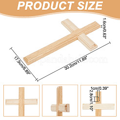 Décoration murale croix en bois&nbsp;AJEW-WH0348-323
