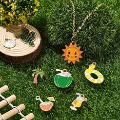 40шт 8 стиля подвески из сплава с эмалью&nbsp;ENAM-CJ0006-10