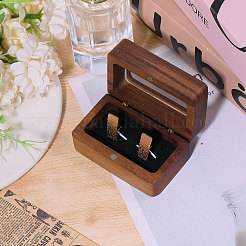 Деревянная шкатулка для парных колец&nbsp;OBOX-WH0019-03A