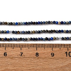 Нитки бусины из натурального ляписа-лазури&nbsp;LS-G-L629-B01-2mm-01