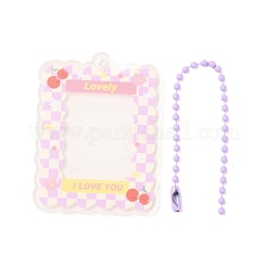 Porte-clés en acrylique avec pochette photocard&nbsp;DIY-A024-04C