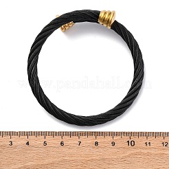 Pulseras de torsión de acero inoxidable 304 para mujer&nbsp;BJEW-P310-24MC01