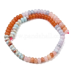 Нити градиентных бусин из натурального белого нефрита&nbsp;G-NH0006-A08-01