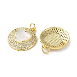 Pendenti in ottone con micro pavé di zirconi trasparenti per San Valentino&nbsp;KK-B083-41L-G