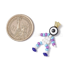 Подвески из стеклянных бусинок с краской для выпечки&nbsp;PALLOY-MZ00653-01