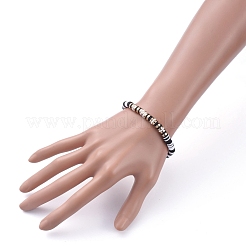 Bracelets élastiques faits à la main de perles heishi en pâte polymère&nbsp;BJEW-JB05300-02