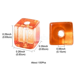 100 шт. прозрачные стеклянные бусины для выпечки&nbsp;DGLA-YW0001-35I