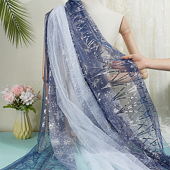 Polyester-Gaze mit Schneeflockenmuster&nbsp;AJEW-WH0314-911B