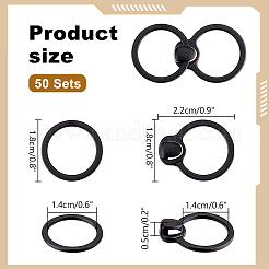 Gancio per reggiseno con chiusura frontale in plastica ad anello&nbsp;FIND-WH0291-30