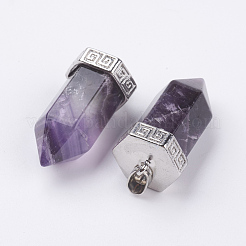 Природный аметист отметил кулоны&nbsp;G-E442-03M