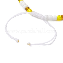 Braccialetti di perline intrecciate in turchese sintetico e semi di vetro&nbsp;BJEW-JB11157