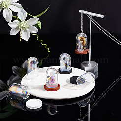 6 комплект 3-х цветных переливающихся стеклянных купольных крышек&nbsp;DJEW-PH0001-27