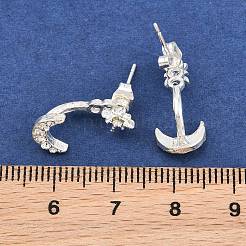 Boucles d'oreilles puces en alliage lune et étoile&nbsp;AL-CBA3C8B-02S