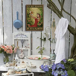 Старинный металлический оловянный знак&nbsp;AJEW-WH0189-026