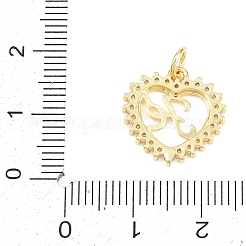 Colgante micropavé cubic zirconia de latón&nbsp;KK-F938-30G-01