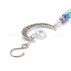 Décorations de pendentif de lune en alliage&nbsp;HJEW-JM00790