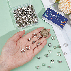 150шт. 15 стиля наборов бусин из сплава в тибетском стиле&nbsp;TIBEB-SC0001-50