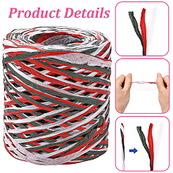 Сегментированные окрашенные шнуры из рафии для поделок своими руками&nbsp;OCOR-WH20020-27E