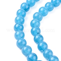 Chapelets de perles de jade blanche naturelle&nbsp;X-G-G051-R1-6mm