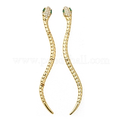 Латунь кубического циркония серьги стержня&nbsp;LS-EJEW-K319-02G