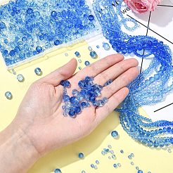 6 стиль градиент цвета прозрачные окрашенные стеклянные бусины нити&nbsp;DGLA-YW0001-28A