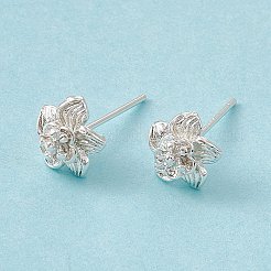Orecchini a bottone fiore in ottone per le donne&nbsp;KK-A172-18S