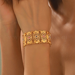 Винтажные латунные браслеты-цепочки с микропаве из кубических цирконий для женщин&nbsp;YN3054