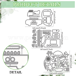 Пляжная тема трафареты для резки углеродистой стали DIY-WH0309-1939