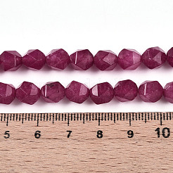 Окрашенные природные белый нефрит бисер пряди&nbsp;G-T139-8mm-46P