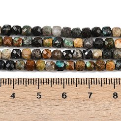 Хубэй природных бирюзовый бисер нитей&nbsp;LS-G-L628-D02-4x4mm