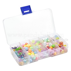 200шт 10 стиля непрозрачные акриловые бусины&nbsp;MACR-CJ0001-46