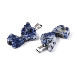 Натуральные синие пятна яшмы подвески&nbsp;G-T144-11K